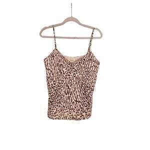 L'AGENCE Jane silk adjustable spaghetti strap lined tank pink size xs